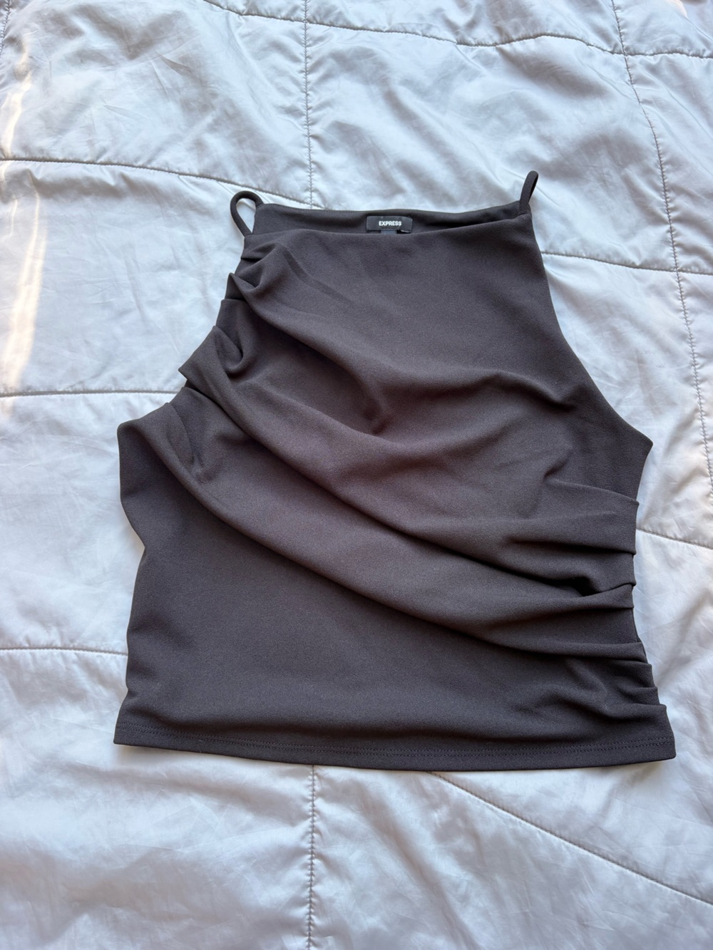 Express Black Crop Tank Top